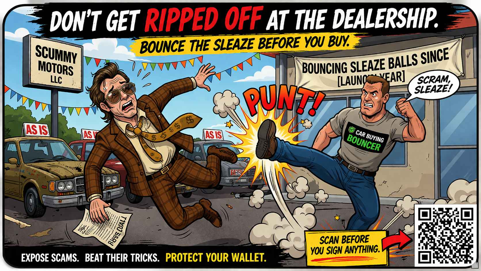 Car Buying Bouncer - Bouncing sleaze balls